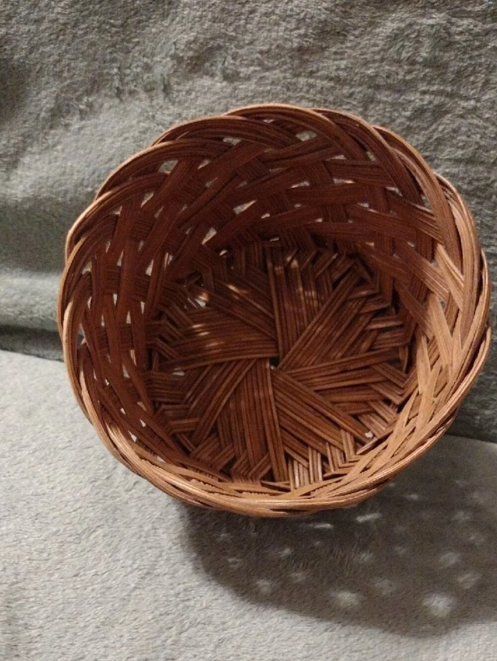 Handwoven Brown Wicker Storage Basket - Home Accents